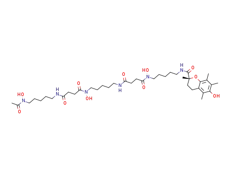 (R)-N1-hydroxy-N1-(5-(4-(hydroxy(1-(6-hydroxy-2,5,7,8-tetramethylchromane-2-carboxamido)-1λ5,5λ3-pentyl)amino)-4-oxobutanamido)pentyl)-N-(5-(N-hydroxyacetamido)pentyl)succinamide