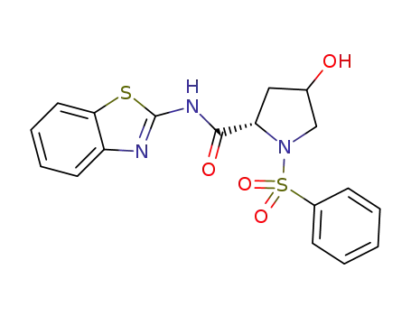1-(benzenesulfonyl)-N-(1,3-benzothiazol-2-yl)-4-hydroxypyrrolidine-2-carboxamide