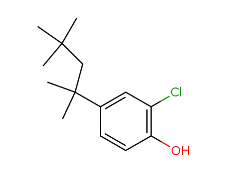 Molecular Structure of 17199-24-5 (2-CHLORO-4-(1,1,3,3-TETRAMETHYLBUTYL)PHENOL)