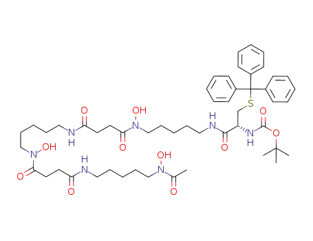 tert-butyl (12,23,34-trihydroxy-5,13,16,24,27,35-hexaoxo-1,1,1-triphenyl-2-thia-6,12,17,23,28,34-hexaazahexatriacontan-4-yl)carbamate