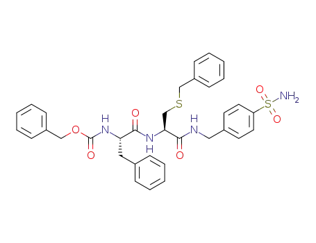 benzyl ((S)-1-(((R)-3-(benzylthio)-1-oxo-1-((4-sulfamoylbenzyl)amino)propan-2-yl)amino)-1-oxo-3-phenylpropan-2-yl)carbamate