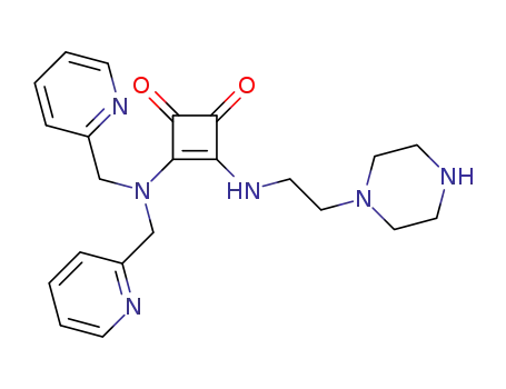 3-(bis(pyridin-2-ylmethyl)amino)-4-((2-(piperazin-1-yl)ethyl)amino)cyclobut-3-ene-1,2-dione