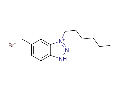 1-hexyl-5-methyl-1H-benzo[d][1,2,3]triazole-1- ium bromide