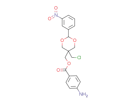 {[2-(3-nitrophenyl)-5-chloromethyl-1,3-dioxan-5-yl]methyl} 4-aminobenzoate