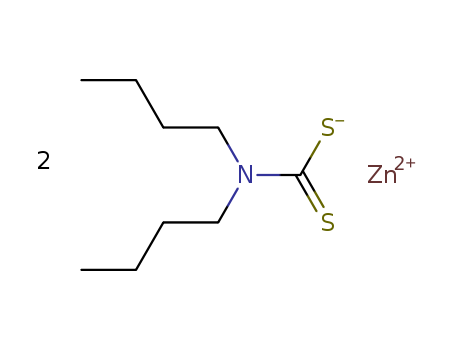 136-23-2,Zinc dibutyldithiocarbamate,carbamate-BZ;dibutyldithiocarbamate zinc;zinc dibutyldithiocarbamate
