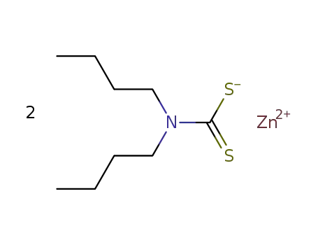 Molecular Structure of 136-23-2 (Zinc dibutyldithiocarbamate)