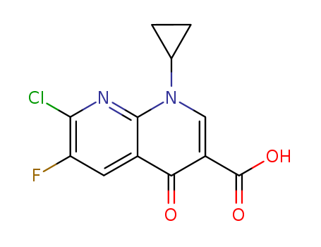 7-Chloro-1-cyclopropyl-6-fluoro-4-oxo-1,4-dihydro-1,8-naphthyridine-3-carboxylic acid