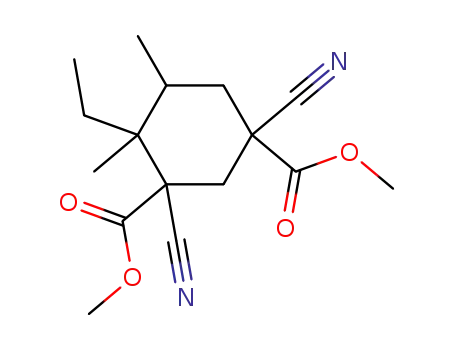 1,3-Dicyano-4-ethyl-4,5-dimethyl-cyclohexane-1,3-dicarboxylic acid dimethyl ester