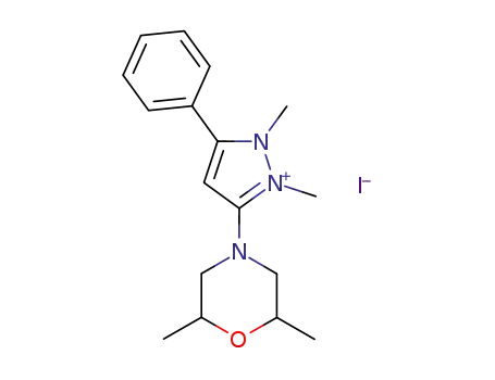 5-(2,6-Dimethyl-morpholin-4-yl)-1,2-dimethyl-3-phenyl-2H-pyrazol-1-ium; iodide