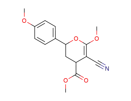 Methyl 2-(p-Methoxyphenyl)-6-methoxy-5-cyano-3,4-dihydro-2H-pyran-4-carboxylate