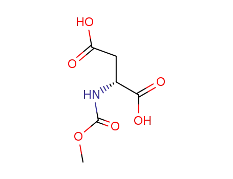 Molecular Structure of 110935-98-3 (D-Aspartic acid, N-(methoxycarbonyl)-)