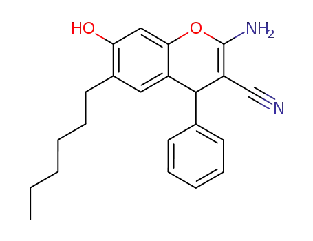 2-Amino-6-hexyl-7-hydroxy-4-phenyl-4H-chromene-3-carbonitrile