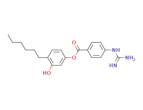 4-((Aminoiminomethyl)amino)benzoic acid 4-hexyl-3-hydroxyphenyl ester