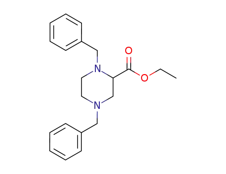 Molecular Structure of 72351-59-8 (Ethyl 1,4-dibenzylpiperazine-2-carboxylate)