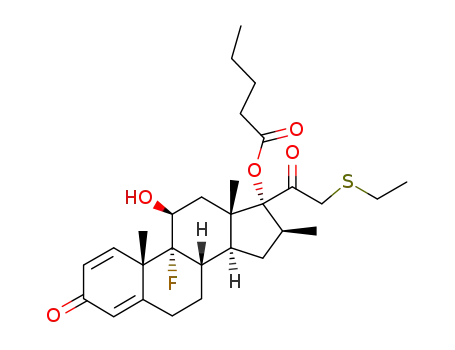 21-ethylthio-9α-fluoro-11β-hydroxy-16β-methyl-17α-valeryloxy-1,4-pregnadiene-3,20-dione