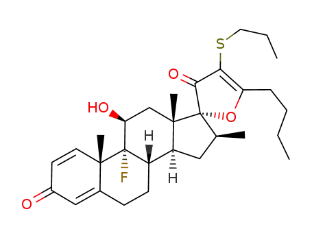 (17R)-5'-butyl-9α-fluoro-11β-hydroxy-16β-methyl-4'-propylthio-spiro-3,3'-dione