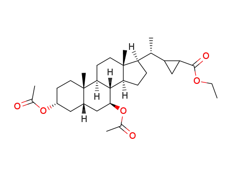 (E)-ethyl 3α,7β-diacetoxy-22,23-methylene-5β-cholan-24-oate
