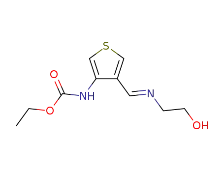 (4-{[(E)-2-Hydroxy-ethylimino]-methyl}-thiophen-3-yl)-carbamic acid ethyl ester