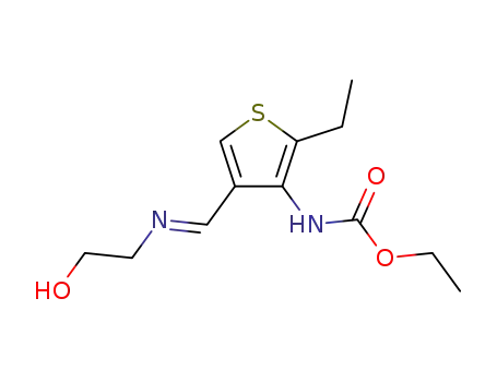 (2-Ethyl-4-{[(E)-2-hydroxy-ethylimino]-methyl}-thiophen-3-yl)-carbamic acid ethyl ester