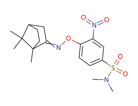 N,N-Dimethyl-3-nitro-4-[1,7,7-trimethyl-bicyclo[2.2.1]hept-(2E)-ylideneaminooxy]-benzenesulfonamide