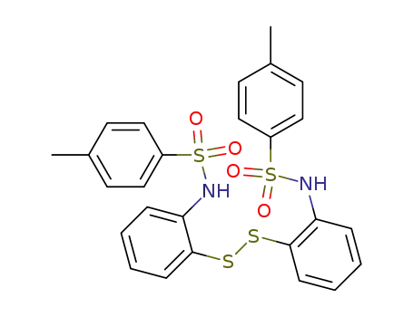 Molecular Structure of 3982-42-1 (2,2′-Bis(4-methylbenzolsulfonylamido)-diphenyldisulfid)