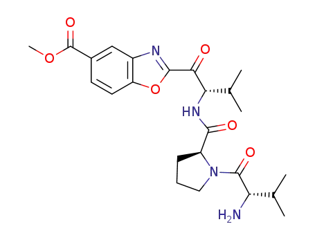 2-((S)-2-{[(S)-1-((S)-2-Amino-3-methyl-butyryl)-pyrrolidine-2-carbonyl]-amino}-3-methyl-butyryl)-benzooxazole-5-carboxylic acid methyl ester