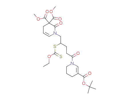 1-[5-(5-tert-butoxycarbonyl-3,4-dihydro-2H-pyridin-1-yl)-2-ethoxythiocarbonylsulfanyl-5-oxo-pentyl]-2-oxo-1,4-dihydro-2H-pyridine-3,3-dicarboxylic acid dimethyl ester