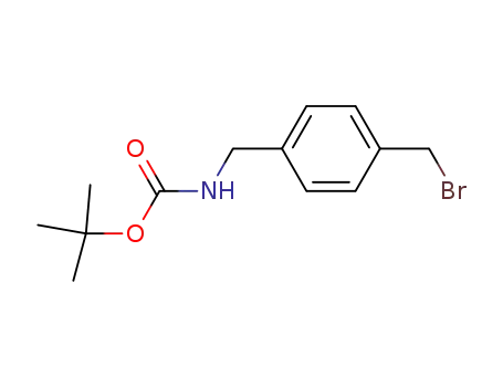 Molecular Structure of 187283-17-6 (TERT-BUTYL 4-(BROMOMETHYL)BENZYLCARBAMATE)