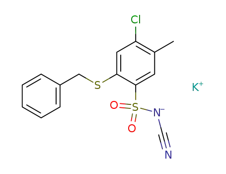 N-(2-benzylthio-4-chloro-5-methyl-benzenesulfonyl)cyanamide potassium salt