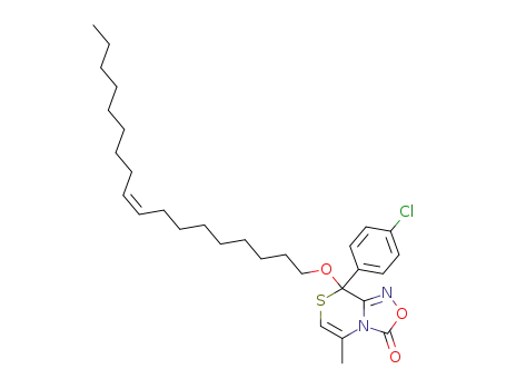 8-(4-chlorophenyl)-5-methyl-8-[(Z)-9-octadecyloxy]-8H-[1,4]thiazino[3,4-c][1,2,4]oxadiazol-3-one