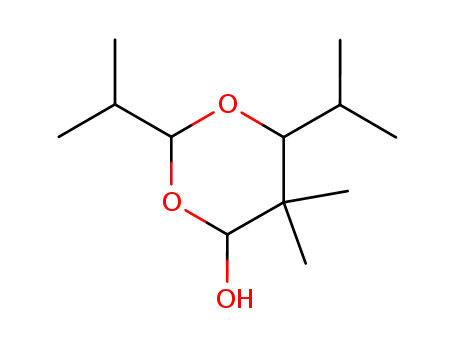 Molecular Structure of 16889-18-2 (2,6-Diisopropyl-5,5-dimethyl-1,3-dioxan-4-ol)