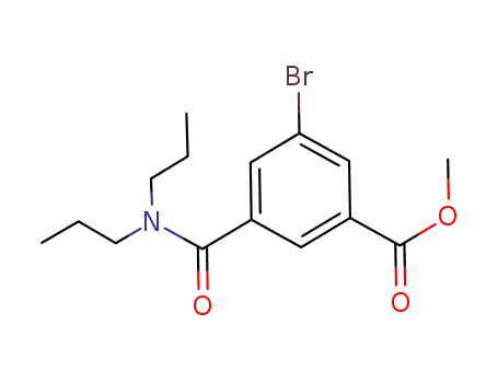 Molecular Structure of 388071-08-7 (Benzoic acid, 3-bromo-5-[(dipropylamino)carbonyl]-, methyl ester)