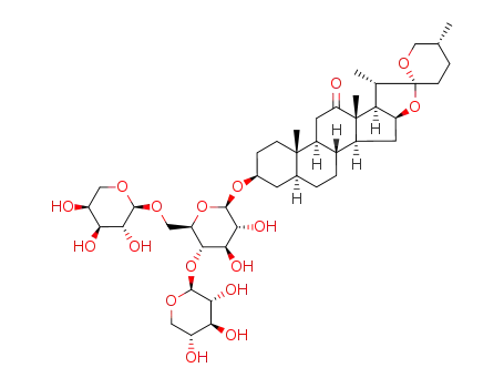 (25R)-3β-hydroxy-5α-spirostan-12-one-3-O-β-xylopyranosyl(1->4)-[α-arabinopyranosyl(1->6)]-β-glucopyranoside