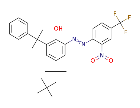 2-hydroxy-2'-nitro-4'-trifluoromethyl-3-α-cumyl-5-tert-octylazobenzene