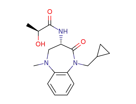 (S)-N-((S)-1-cyclopropylmethyl-5-methyl-2-oxo-2,3,4,5-tetrahydro-1H-benzo[b][1,4]diazepin-3-yl)-2-hydroxy-propionamide