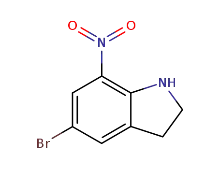 Molecular Structure of 80166-90-1 (5-Bromo-7-nitroindoline)
