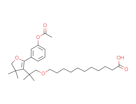 5-(3-acetoxyphenyl)-4-(13-carboxy-1,1-dimethyl-3-oxatridecan-1-yl)-3,3-dimethyl-2,3-dihydrofuran