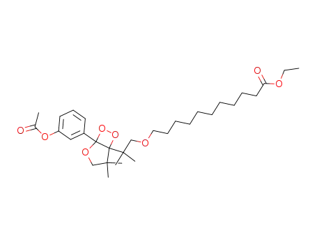 1-(3-acetoxyphenyl)-5-(13-ethoxycarbonyl-1,1-dimethyl-3-oxatridecan-1-yl)-4,4-dimethyl-2,6,7-trioxabicyclo[3.2.0]heptane