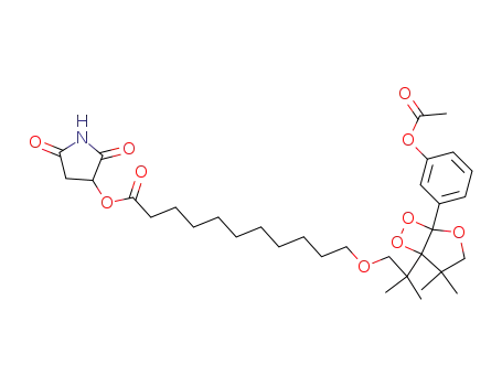 1-(3-acetoxyphenyl)-4,4-dimethyl-5-(1,1-dimethyl-13-succinimidoxycarbonyl-3-oxatridecan-1-yl)-2,6,7-trioxabicyclo[3.2.0]heptane