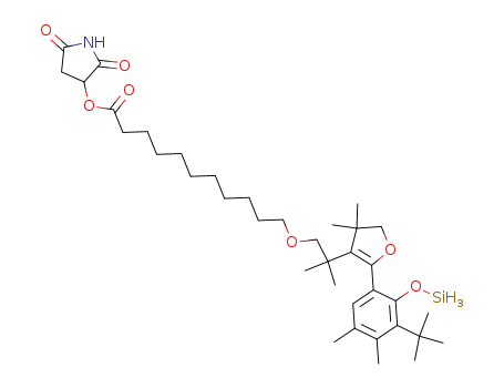5-(3-t-butyldimethylsiloxyphenyl)-3,3-dimethyl-4-(1,1-dimethyl-13-succinimidoxycarbonyl-3-oxatridecan-1-yl)-2,3-dihydrofuran