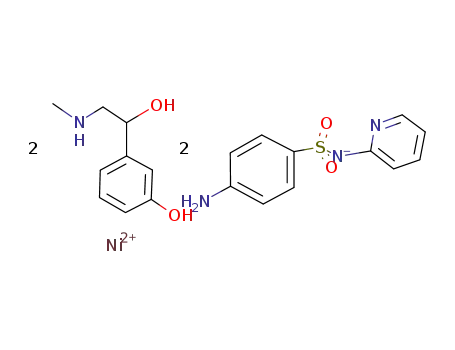 Ni(H2NC6H4SO2NC5H4N)2(2-methylamino-1-{3-hydroxy-phenyl}-ethanol)2
