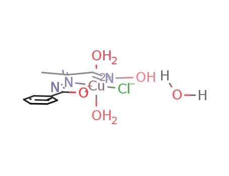 diaqua(chloro)(2-hydroxyimino-1-methylethylidene)benzhydrazidecopper monohydrate