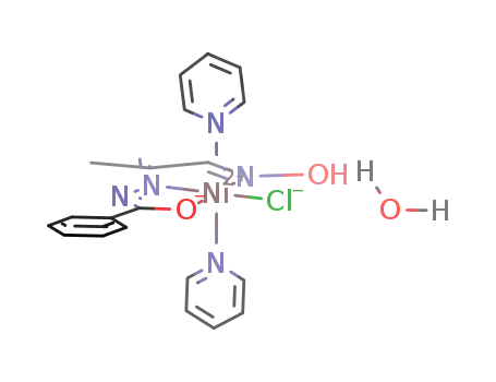 (chloro)(2-hydroxyimino-1-methylethylidene)benzhydrazidebis(pyridyne)nickel(II) monohydrate