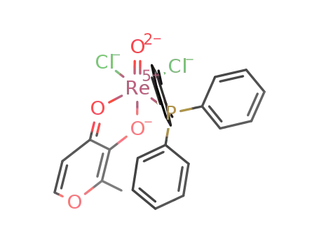 [ReOCl2(3-hydroxy-2-methyl-4H-pyran-4-one(1-))(PPh3)]