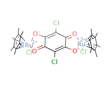 [((hexamethylbenzene)RuCl)2(3,6-dichloro-2,5-dihydroxy-1,4-benzoquinonato(2-))]