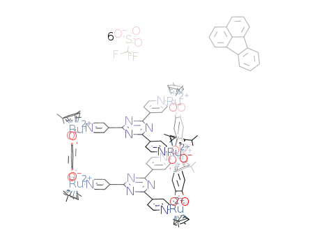 fluoranthene*[Ru6(p-cymene)6(2,4,6-tris(4-pyridyl)-1,3,5-triazine)2(2,5-dioxy-1,4-benzoquinonato)3](O3SCF3)6
