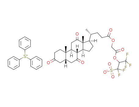 triphenylsulfonium 2-{4-[4-(10,13-dimethyl-3,7,12-trioxo-hexadecahydro-cyclopenta[a]phenanthren-17-yl)-pentanoyloxy]-acetoxy}-1,1,3,3,3-pentafluoropropane-1-sulfonate
