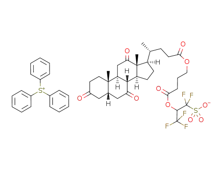 triphenylsulfonium 2-{4-[4-(10,13-dimethyl-3,7,12-trioxo-hexadecahydro-cyclopenta[a]phenanthren-17-yl)-pentanoyloxy]-butyryloxy}-1,1,3,3,3-pentafluoropropane-1-sulfonate