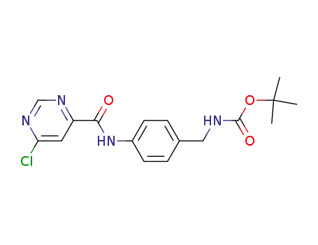 tert-butyl (4-{[(6-chloropyrimidin-4-yl)carbonyl]amino}benzyl)carbamate