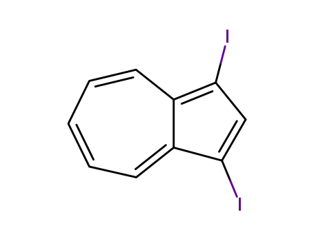 Molecular Structure of 36044-42-5 (1,3-Diiodoazulene)